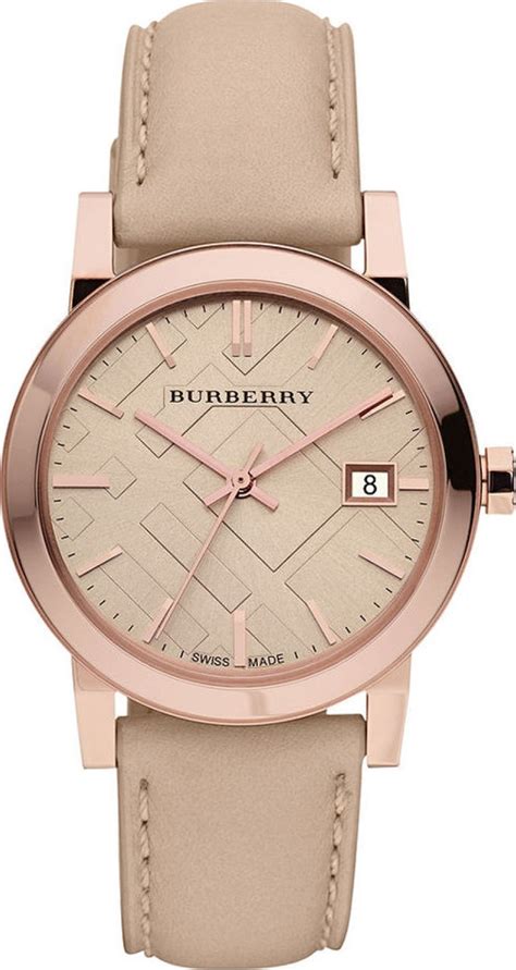 burberry brown leather watch strap|Burberry women's watch leather strap.